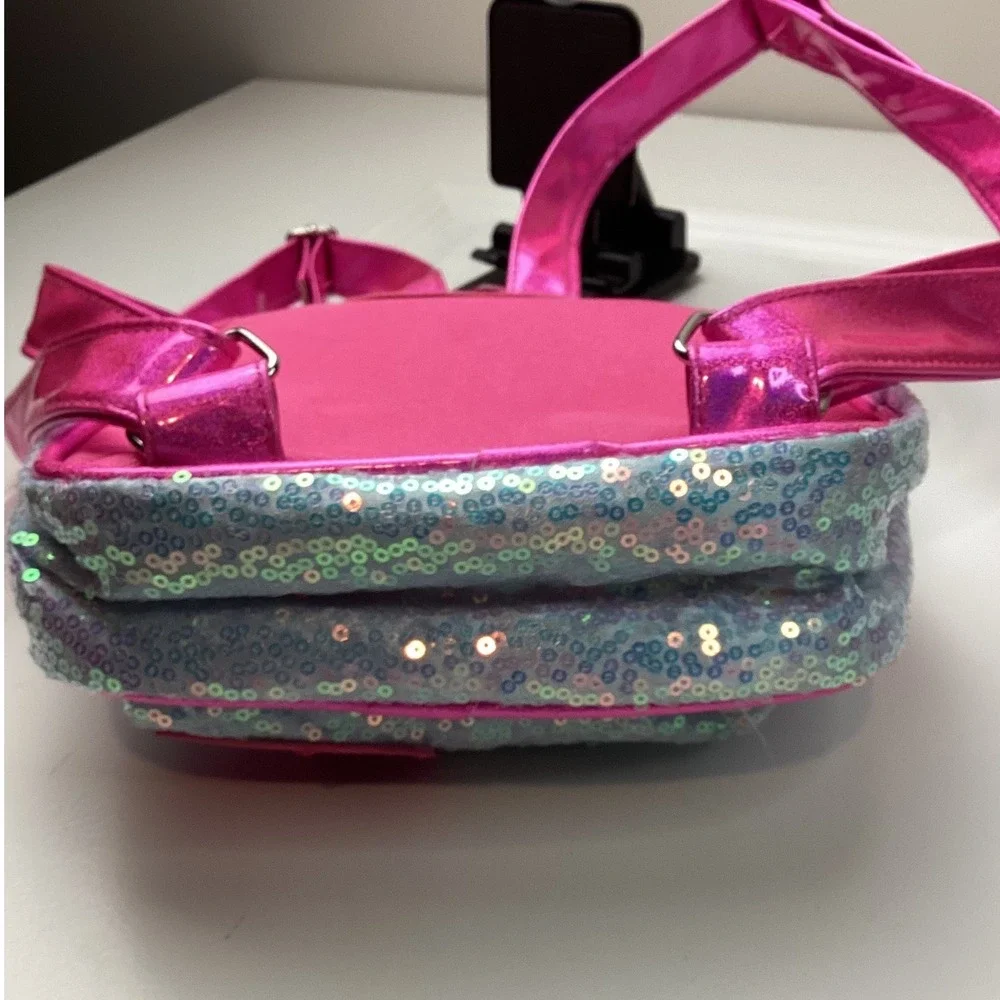 Hello Kitty by Sanrio Mini Backpack Iridescent Sequins Pink silver